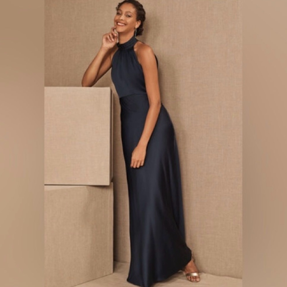 Sachin & Babi Esme Gown - Navy